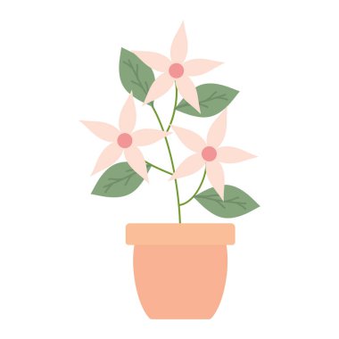 Çiçek Bahçe ve seramik pot dekorasyon Leafs