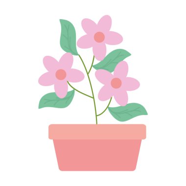 kare seramik pot dekorasyon çiçekler ve Leafs Bahçe