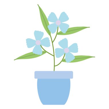 Çiçek Bahçe ve seramik pot dekorasyon Leafs