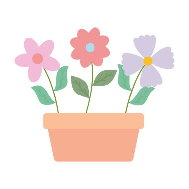 kare seramik pot dekorasyon çiçekler ve Leafs Bahçe