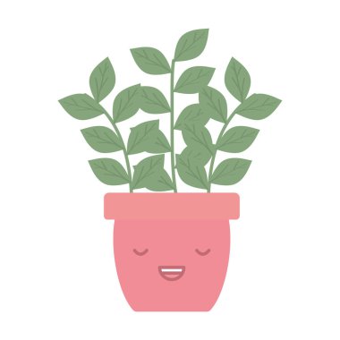 ev bitki Kawaii komik karakter