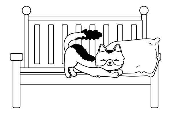 Conception isolée de dessin animé pour chat — Image vectorielle