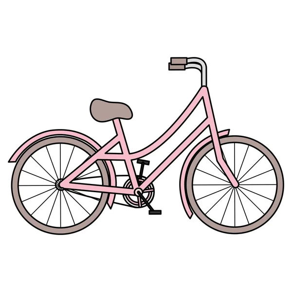 Bicicleta retro com ícone de cesta — Vetor de Stock