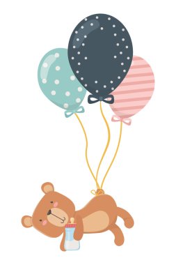 Tasarım bebek duş Icon set