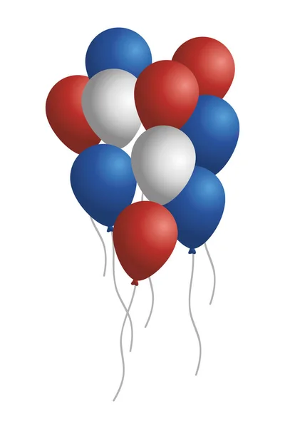França bandeira balões design vetor ilustração —  Vetores de Stock