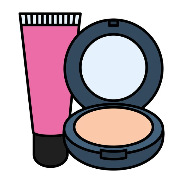 Blush et lumineux maquillage — Image vectorielle