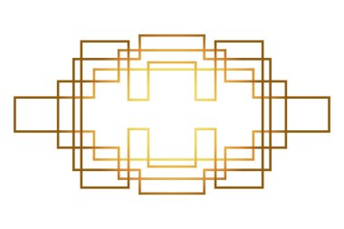 İzole art deco şekil tasarımı