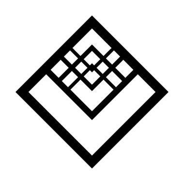 İzole art deco şekil tasarımı