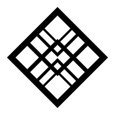 İzole art deco şekil tasarımı