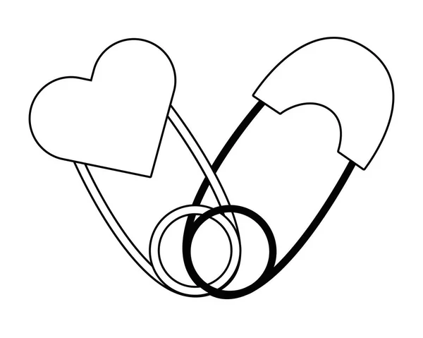 Ciągła Linia Rysunek Serce Przebite Strzala Grafika