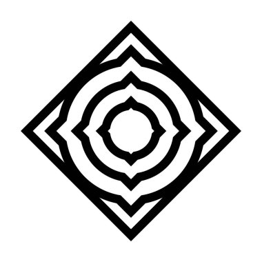 İzole art deco şekil tasarımı