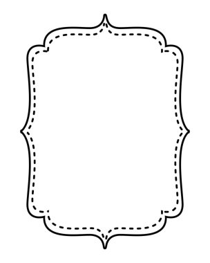 Yalıtılmış çerçeve tasarımı vektör çizimi