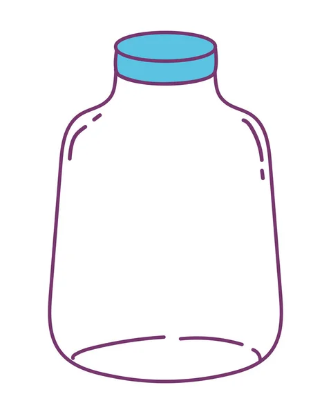 Векторная конструкция бутылки с изолированным молоком — стоковый вектор