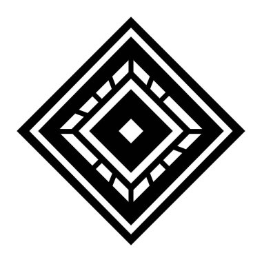 İzole art deco şekil tasarımı