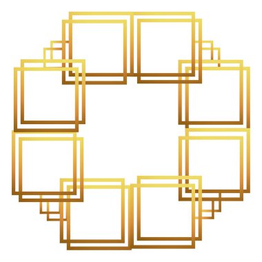 İzole art deco çerçeve tasarımı