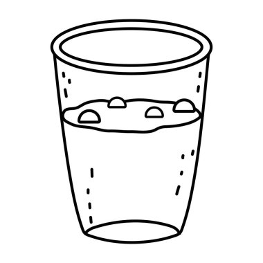 İzole buzlu kahve cam vektör tasarımı