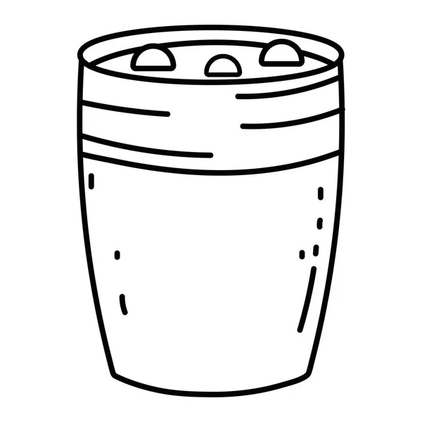 Geïsoleerd iced koffie glas vector ontwerp — Stockvector