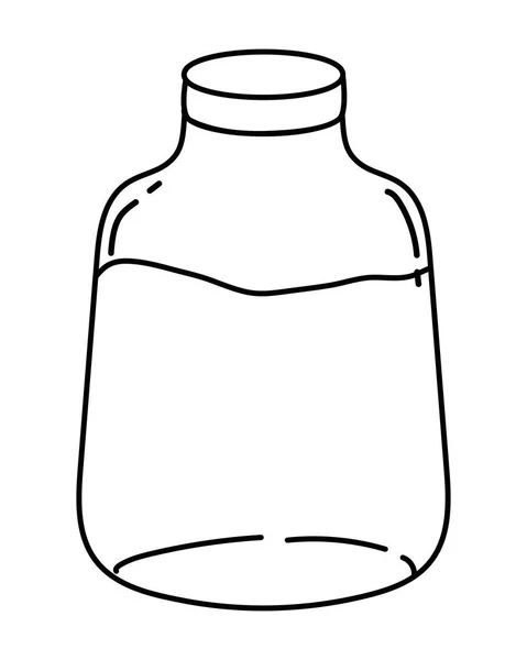 Ilustración vectorial de diseño de botella de leche aislada — Archivo Imágenes Vectoriales