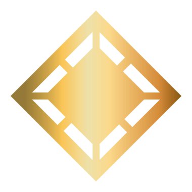 İzole art deco şekil tasarımı