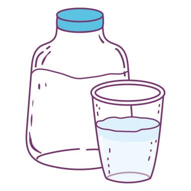 İzole süt şişesi ve cam tasarımı