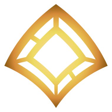 İzole art deco şekil tasarımı