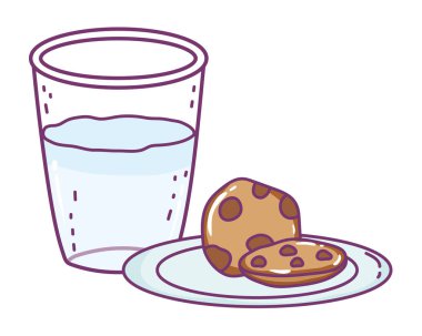 İzole süt cam vektör tasarımı