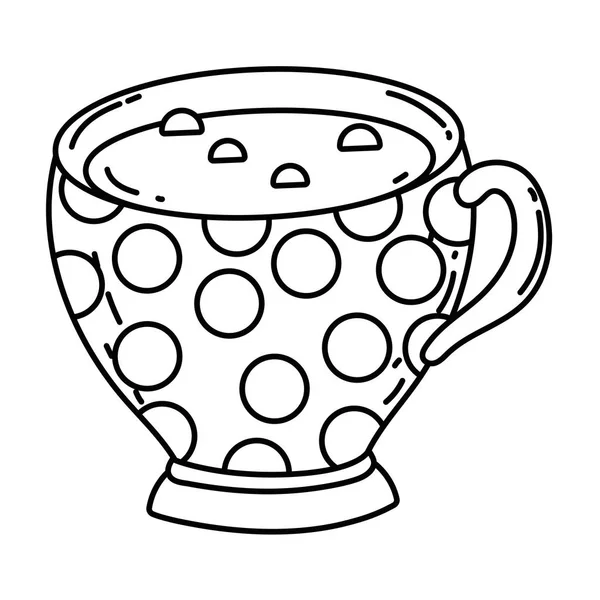 分離コーヒーカップベクトルデザイン — ストックベクタ