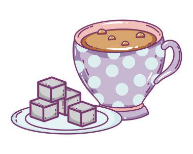 İzole kahve fincanı vektör tasarımı