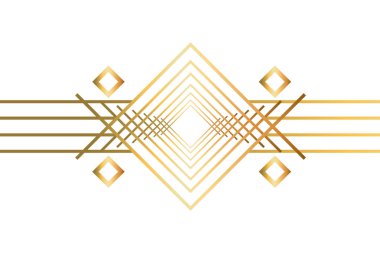 İzole art deco şekil tasarımı