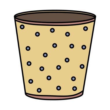 seramik bahçe saksı noktalı dekoratif