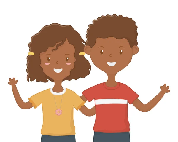 Girl and Boy Friendship design — Stock Vector