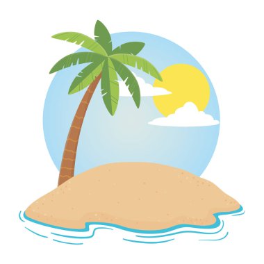 Yaz sezonu tasarım palmiye ağacı