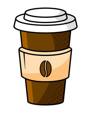 Kahve kağıt Kupası vektör çizim