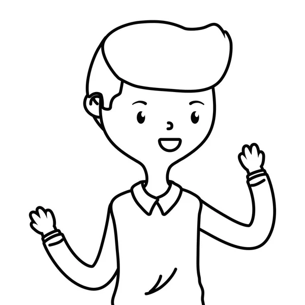 Teenager boy cartoon design vektor illustrator — Stockvektor
