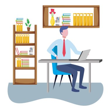 İş adamı avatar karikatür tasarım vector Illustrator