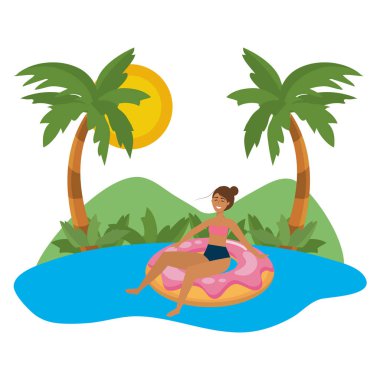 Yaz mayo tasarımı ile kız