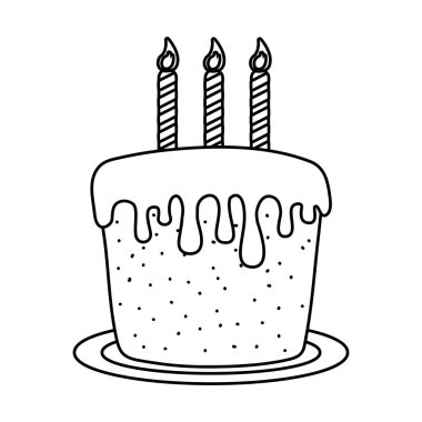 mumlar siyah beyaz ile doğum günü pastası