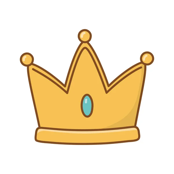 Geïsoleerde Royal Crown ontwerp vector illustratie — Stockvector