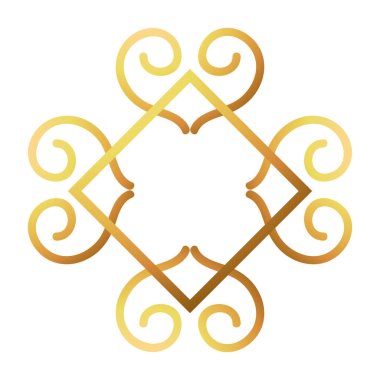 İzole art deco şekil tasarımı