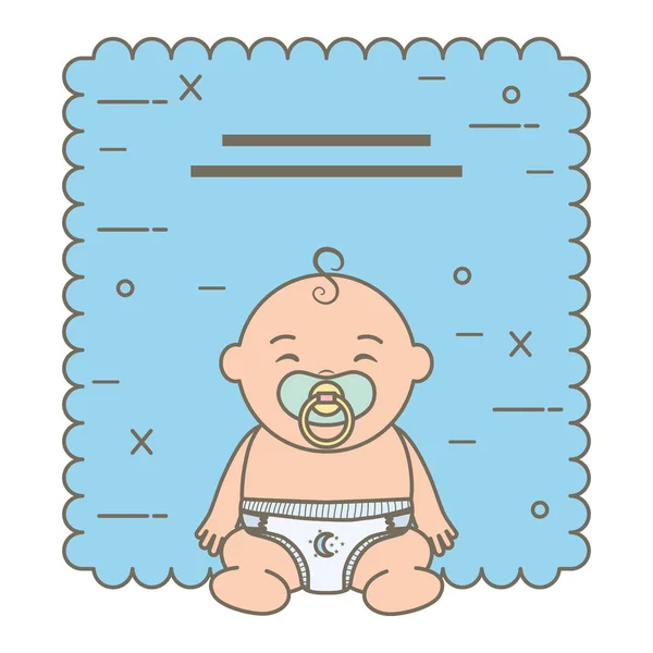 Cute Little Baby Boy charakter — Wektor stockowy