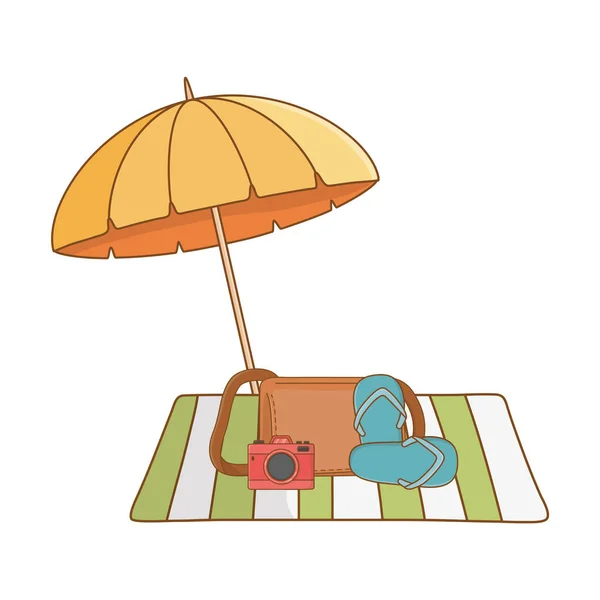 summer vacation relax cartoon vector illustration