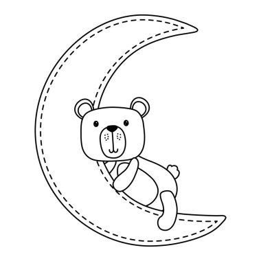 Oyuncak ayı karikatür tasarım vektör illüstrasyon