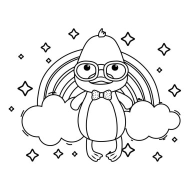 Ördek karikatür tasarım vector Illustrator