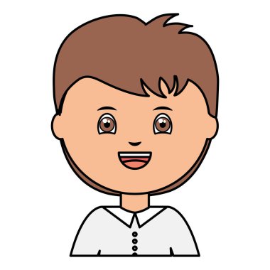 Sevimli küçük öğrenci çocuk karakteri