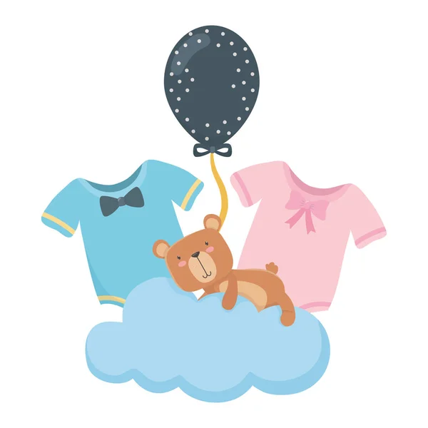 Baby shower icon set design — Stock Vector