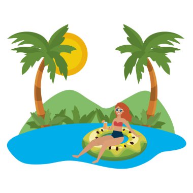 Yaz mayo tasarımı ile kız