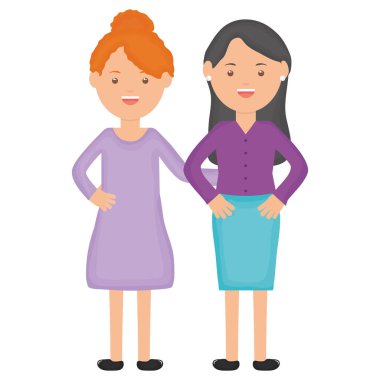 Genç kadın öğretmenler eğitim karakterleri