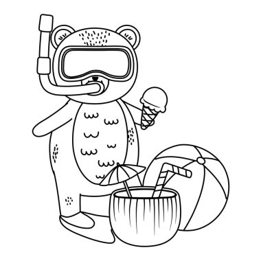 Relax illüstrasyon karikatür vektör yaz