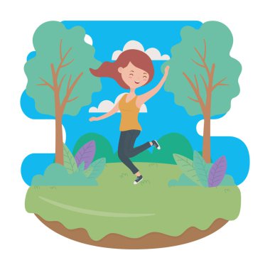 Genç kız karikatür tasarım vector Illustrator