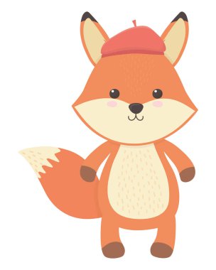 Şapka tasarımı ile Fox karikatür